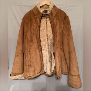 Columbia Tan Sherpa-Lined Jacket